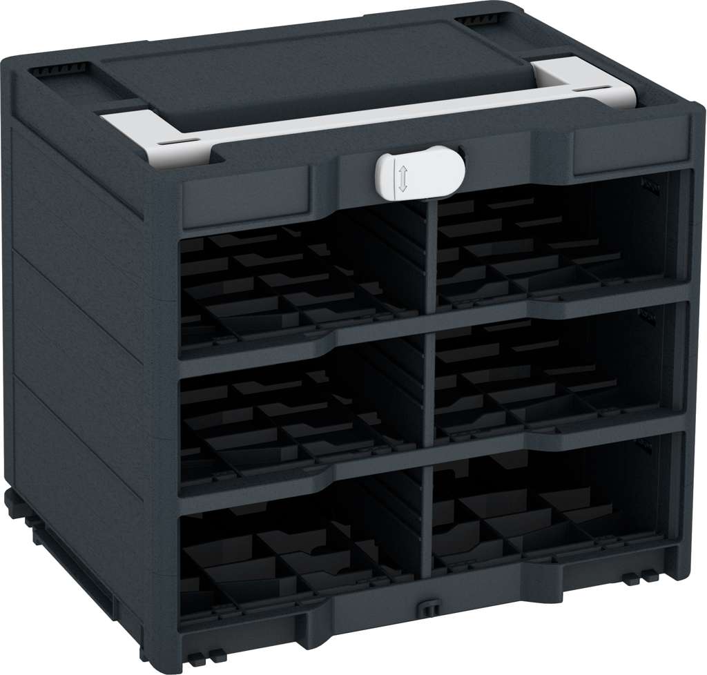 Systainer³ Rack/0 M 337, Anthracite with Light Grey lid handle and Light Grey catches