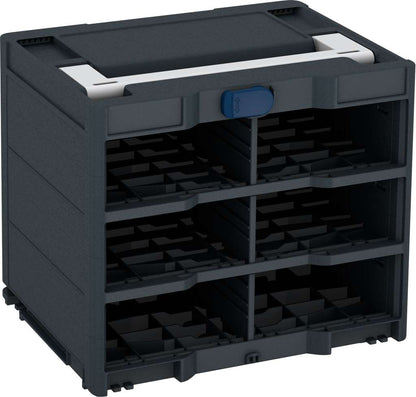 Systainer³ Rack/0 M 337, Anthracite with Light Grey lid handle and Sapphire Blue catches