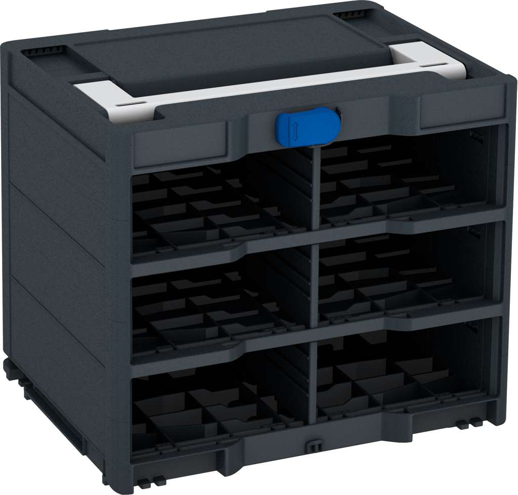 Systainer³ Rack/0 M 337, Anthracite with Light Grey lid handle and Signal Blue catches