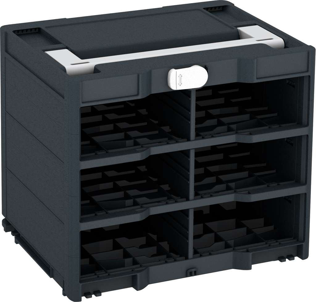 Systainer³ Rack/0 M 337, Anthracite with Light Grey lid handle and White catches