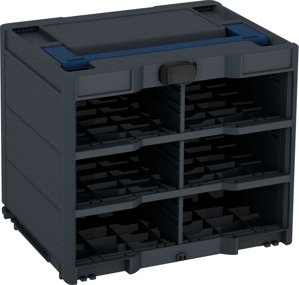 Systainer³ Rack/0 M 337, Anthracite with Sapphire Blue lid handle and Black catches