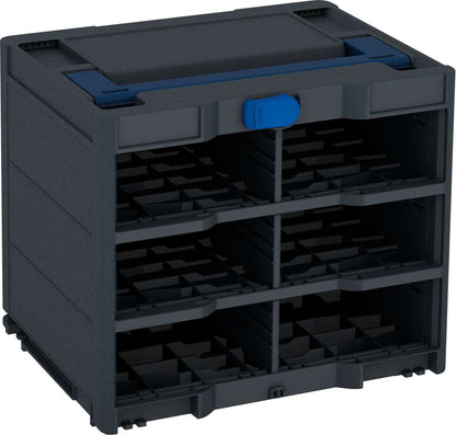 Systainer³ Rack/0 M 337, Anthracite with Sapphire Blue lid handle and Signal Blue catches