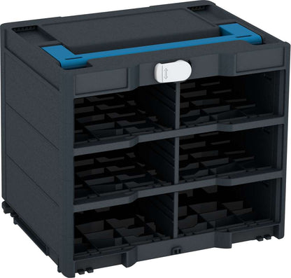 Systainer³ Rack/0 M 337, Anthracite with Sky Blue lid handle and Light Grey catches