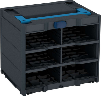 Systainer³ Rack/0 M 337, Anthracite with Sky Blue lid handle and Sapphire Blue catches