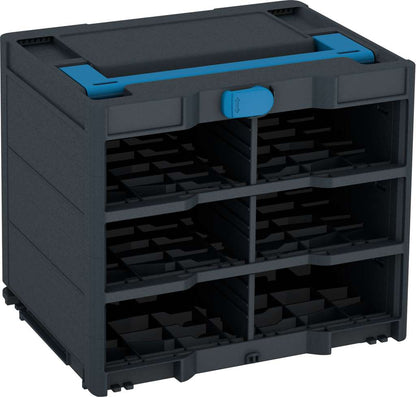 Systainer³ Rack/0 M 337, Anthracite with Sky Blue lid handle and Sky Blue catches
