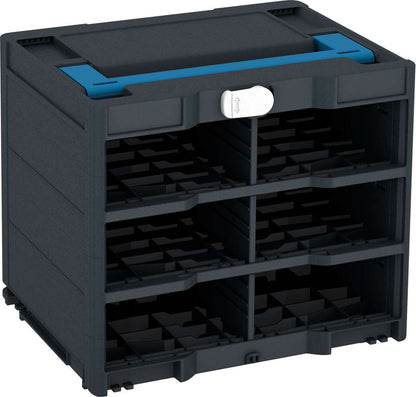 Systainer³ Rack/0 M 337, Anthracite with Sky Blue lid handle and White catches