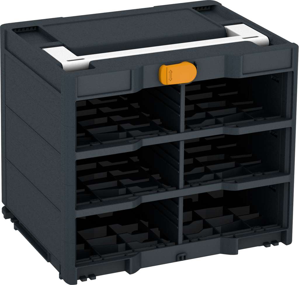 Systainer³ Rack/0 M 337, Anthracite with White lid handle and Daffodil Yellow catches