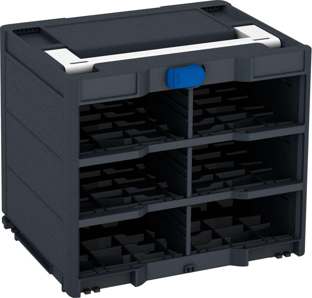 Systainer³ Rack/0 M 337, Anthracite with White lid handle and Signal Blue catches