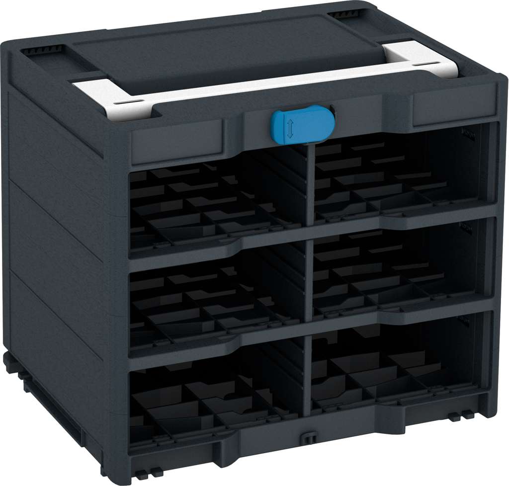 Systainer³ Rack/0 M 337, Anthracite with White lid handle and Sky Blue catches