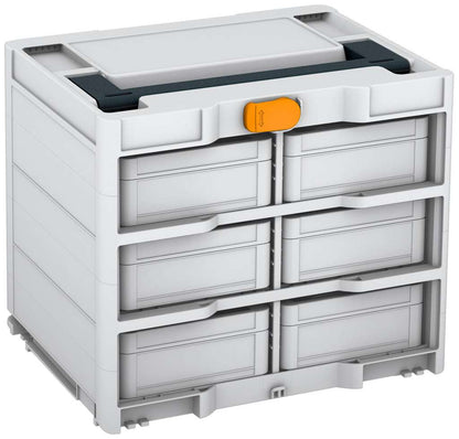 Systainer³ Rack/6 M 337, Light Grey with Anthracite lid handle and Daffodil Yellow catches