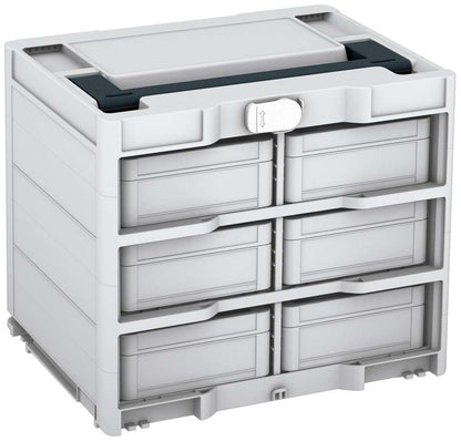 Systainer³ Rack/6 M 337, Light Grey with Anthracite lid handle and White catches