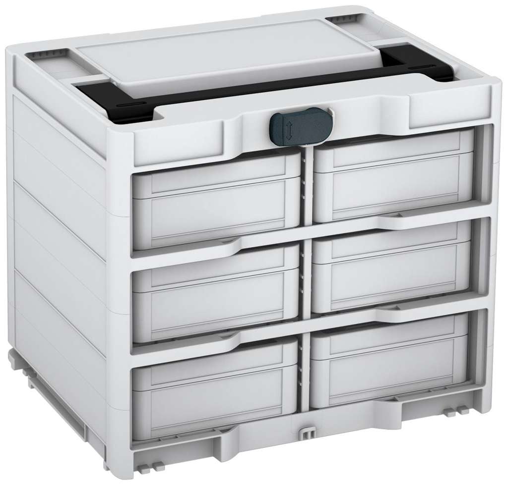 Systainer³ Rack/6 M 337, Light Grey with Black lid handle and Anthracite catches