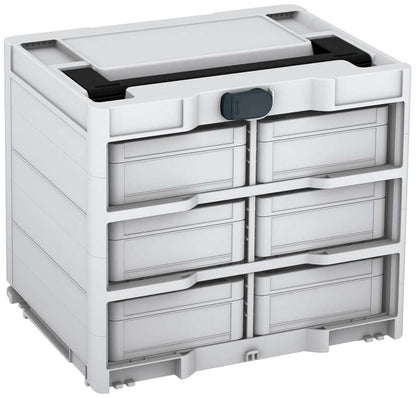 Systainer³ Rack/6 M 337, Light Grey with Black lid handle and Anthracite catches