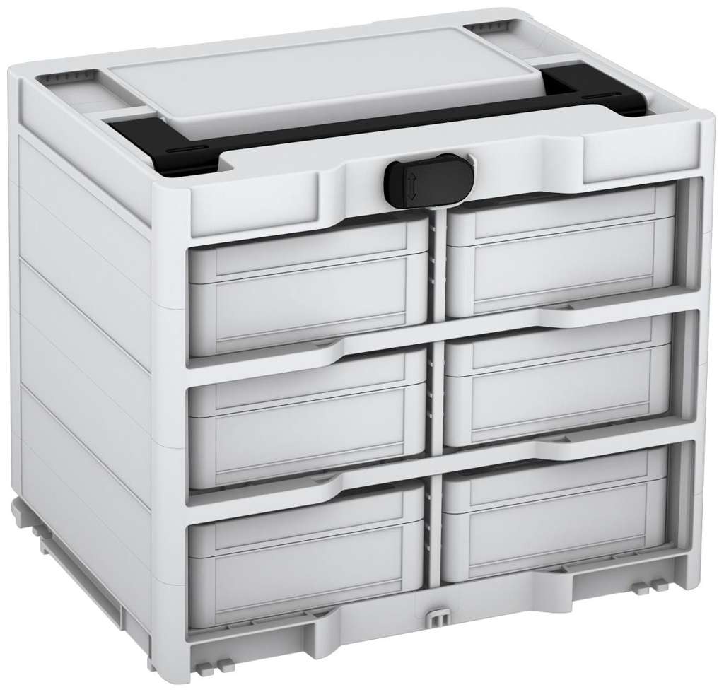 Systainer³ Rack/6 M 337, Light Grey with Black lid handle and Black catches