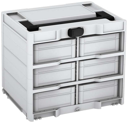 Systainer³ Rack/6 M 337, Light Grey with Black lid handle and Black catches