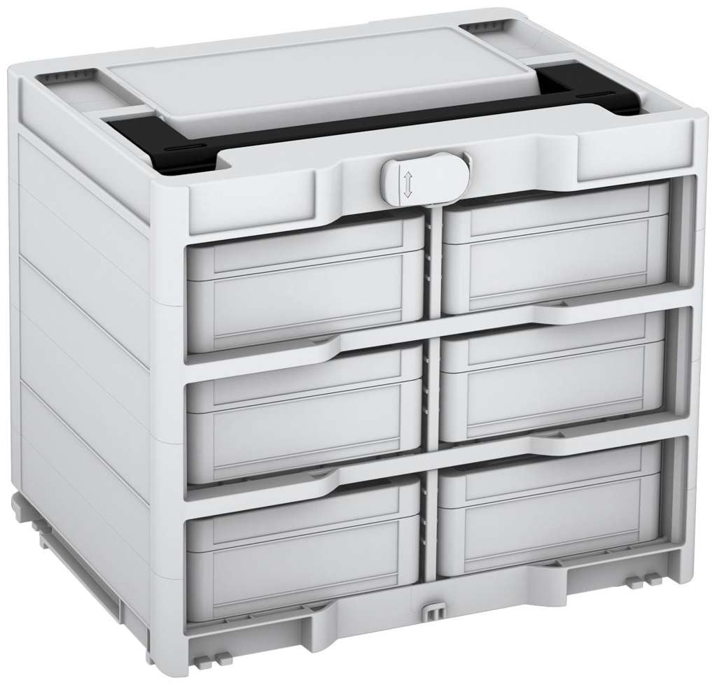 Systainer³ Rack/6 M 337, Light Grey with Black lid handle