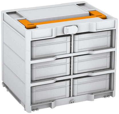 Systainer³ Rack/6 M 337, Light Grey with Daffodil Yellow lid handle