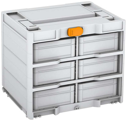 Systainer³ Rack/6 M 337, Light Grey with Daffodil Yellow catches