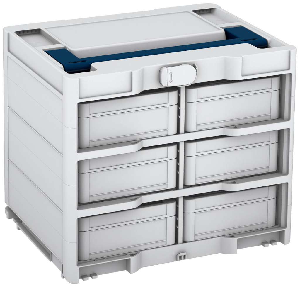 Systainer³ Rack/6 M 337, Light Grey with Sapphire Blue lid handle