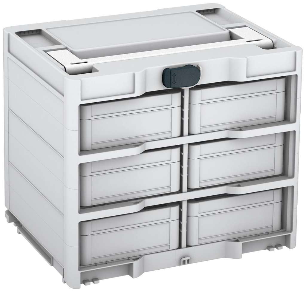 Systainer³ Rack/6 M 337, Light Grey with White lid handle and Anthracite catches