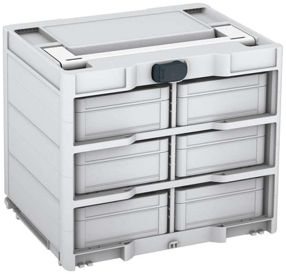 Systainer³ Rack/6 M 337, Light Grey with White lid handle and Anthracite catches
