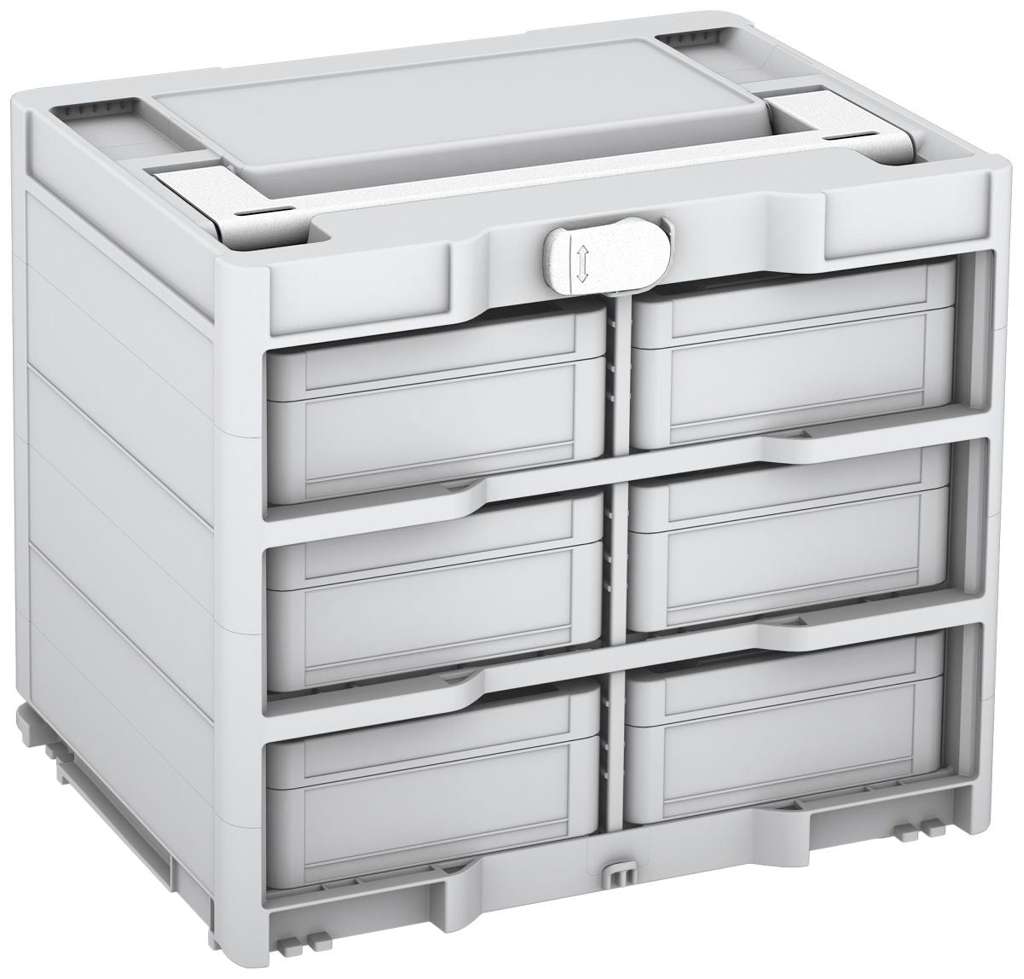 Systainer³ Rack/6 M 337, Light Grey with White lid handle and White catches