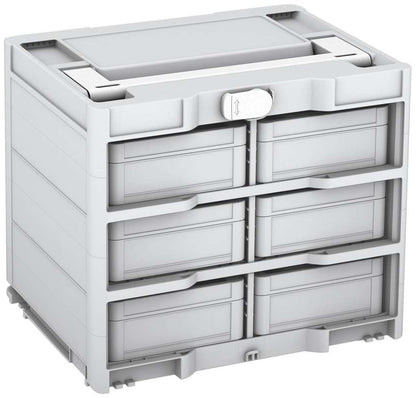 Systainer³ Rack/6 M 337, Light Grey with White lid handle and White catches