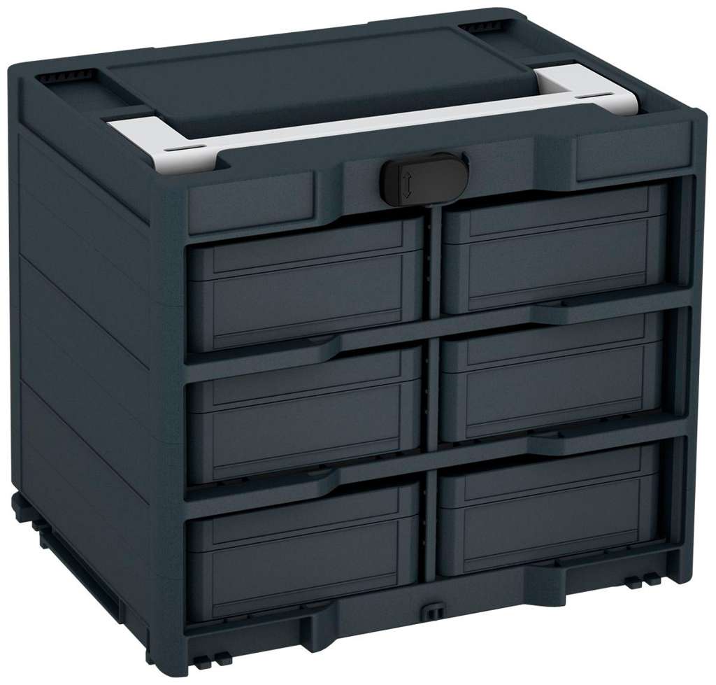 Systainer³ Rack/6 M 337, Anthracite with Light Grey lid handle and Black catches