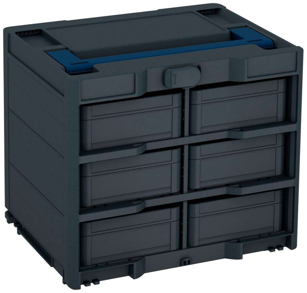 Systainer³ Rack/6 M 337, Anthracite with Sapphire Blue lid handle