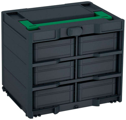 Systainer³ Rack/6 M 337, Anthracite with Signal Green lid handle