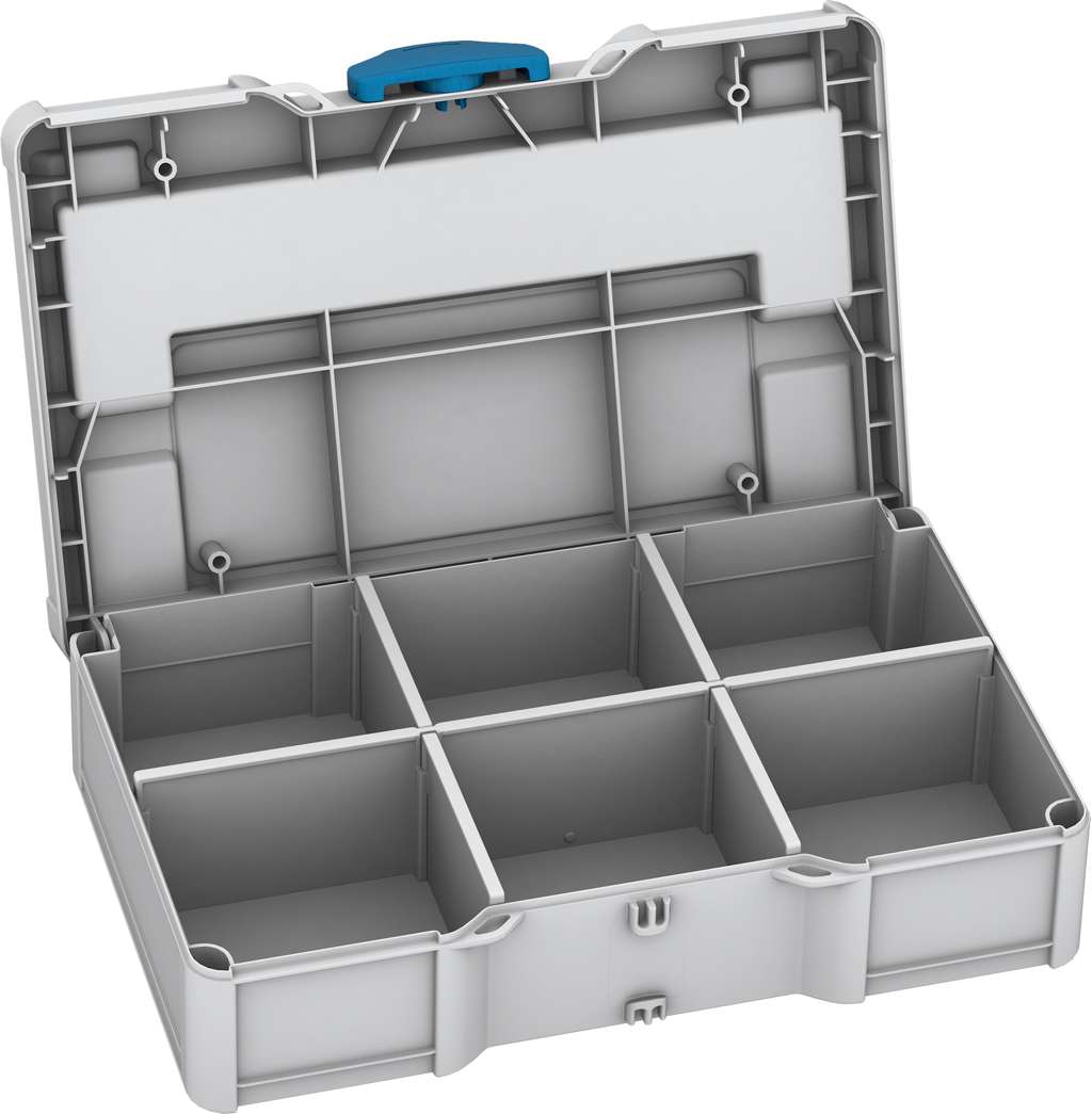 Systainer³ S 76 with Dividers, Light Grey with Sky Blue catches