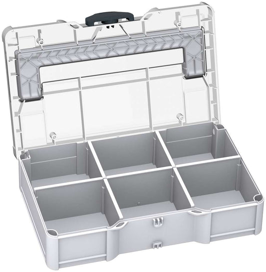 Systainer³ S 76 Transparent Lid with Dividers, Light Grey with Transparent lid and Anthracite catches