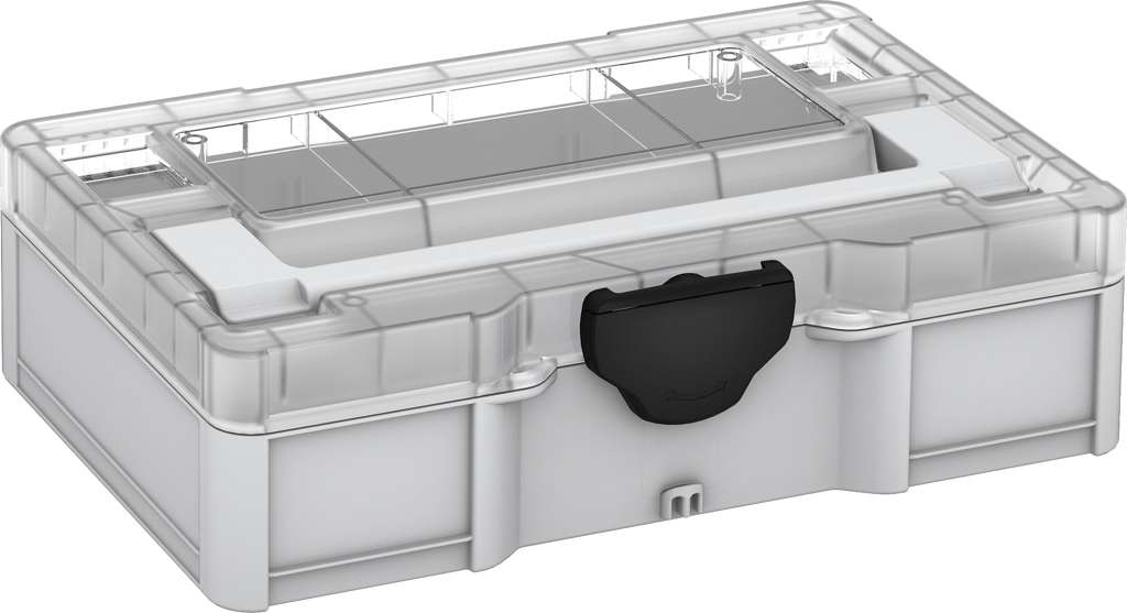 Systainer³ S 76 Transparent Lid, Light Grey with Transparent lid and Black catches