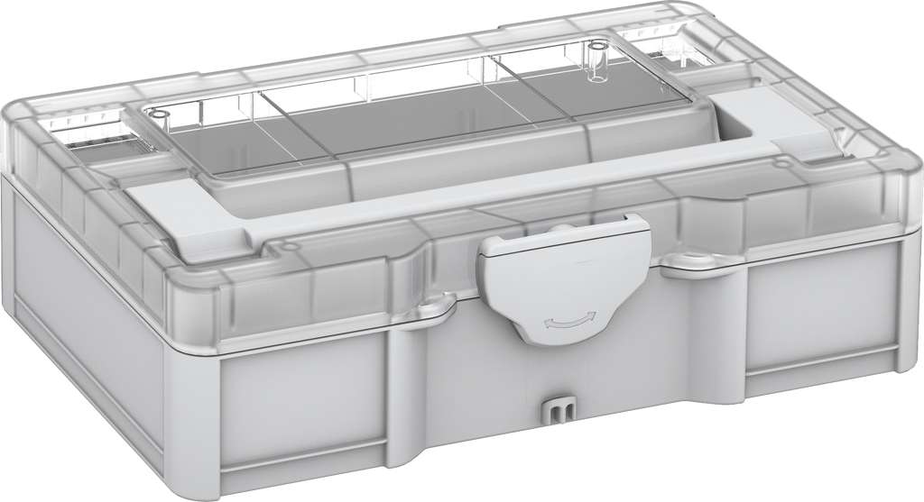 Systainer³ S 76 Transparent Lid, Light Grey with Transparent lid