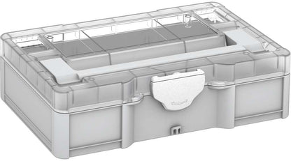 Systainer³ S 76 Transparent Lid, Light Grey with Transparent lid and White catches