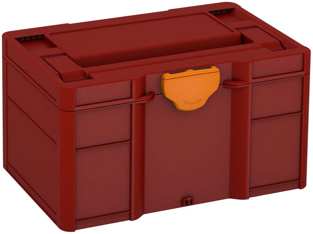 Systainer³ S 147, Carmine Red with Deep Orange catches