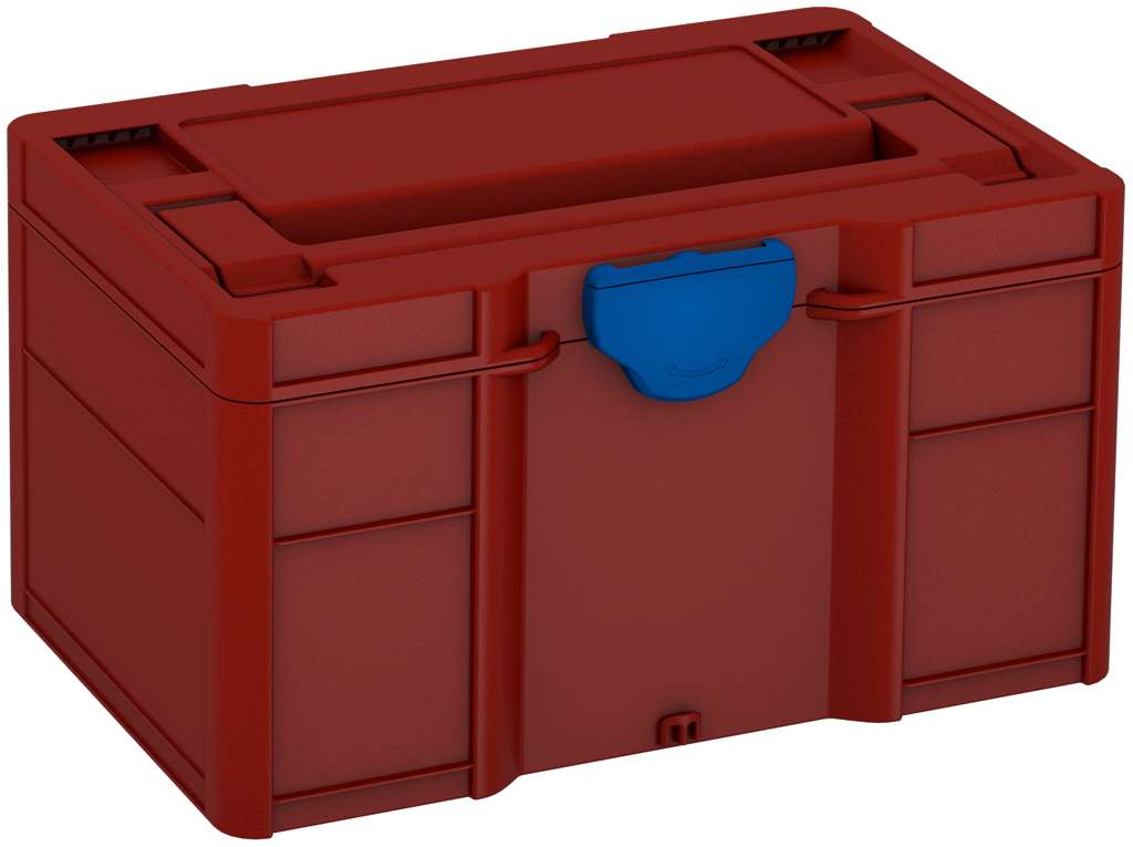 Systainer³ S 147, Carmine Red with Signal Blue catches