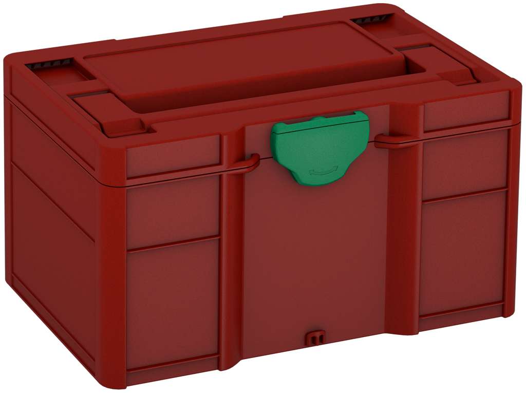 Systainer³ S 147, Carmine Red with Signal Green catches