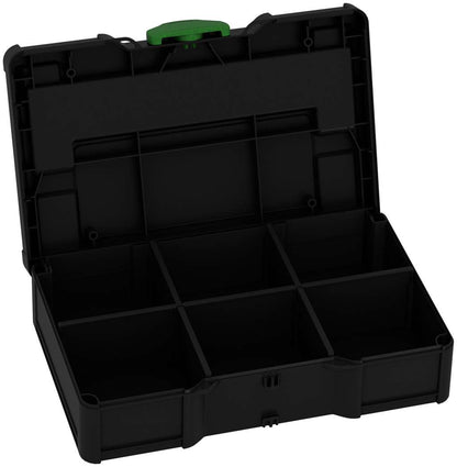 Systainer³ S 76 with Dividers, Black with Emerald Green catches