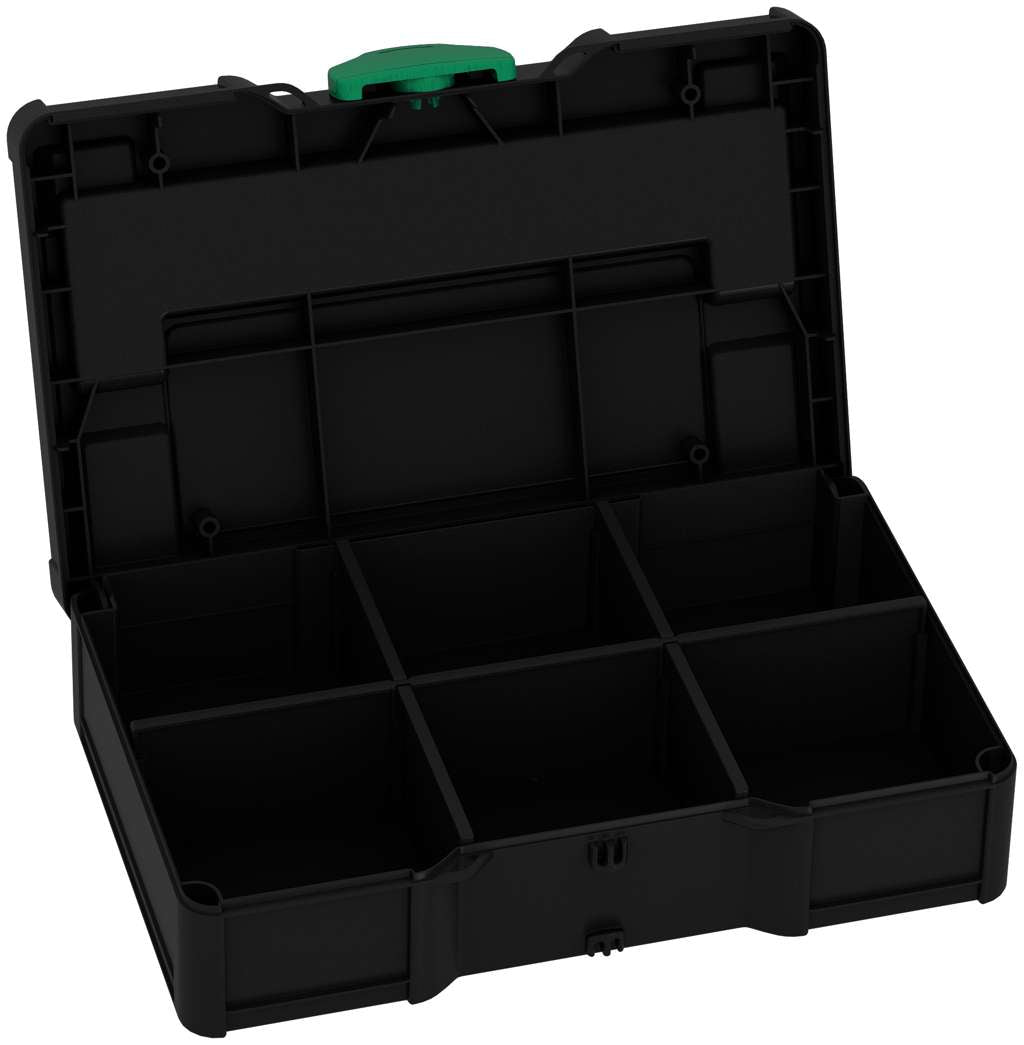 Systainer³ S 76 with Dividers, Black with Signal Green catches