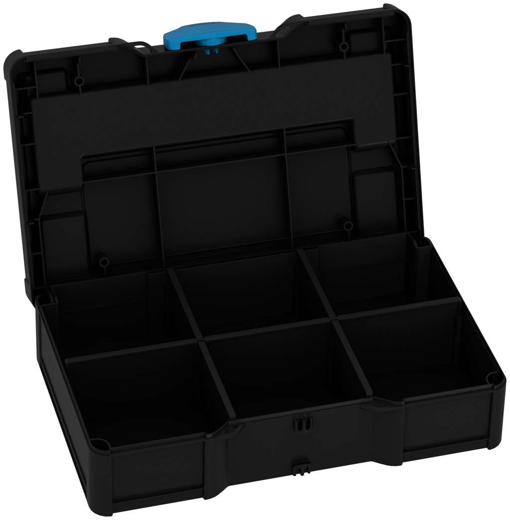 Systainer³ S 76 with Dividers, Black with Sky Blue catches