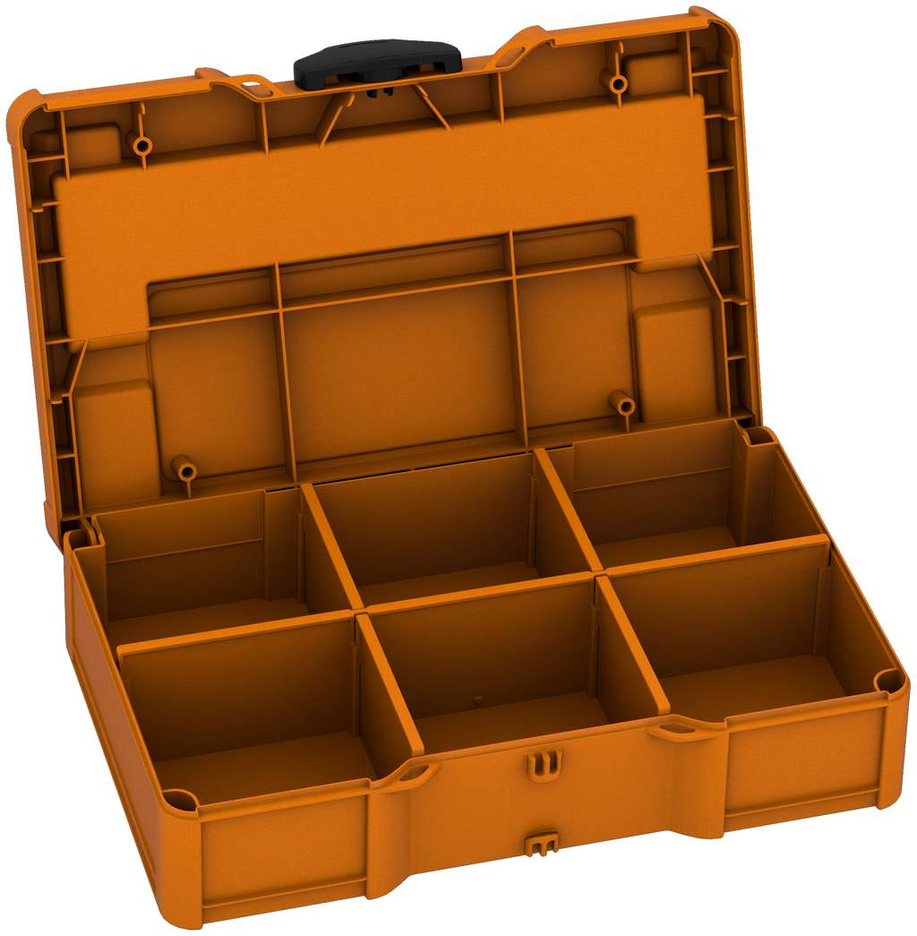 Systainer³ S 76 with Dividers, Deep Orange with Black catches