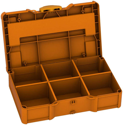 Systainer³ S 76 with Dividers, Deep Orange with Daffodil Yellow catches