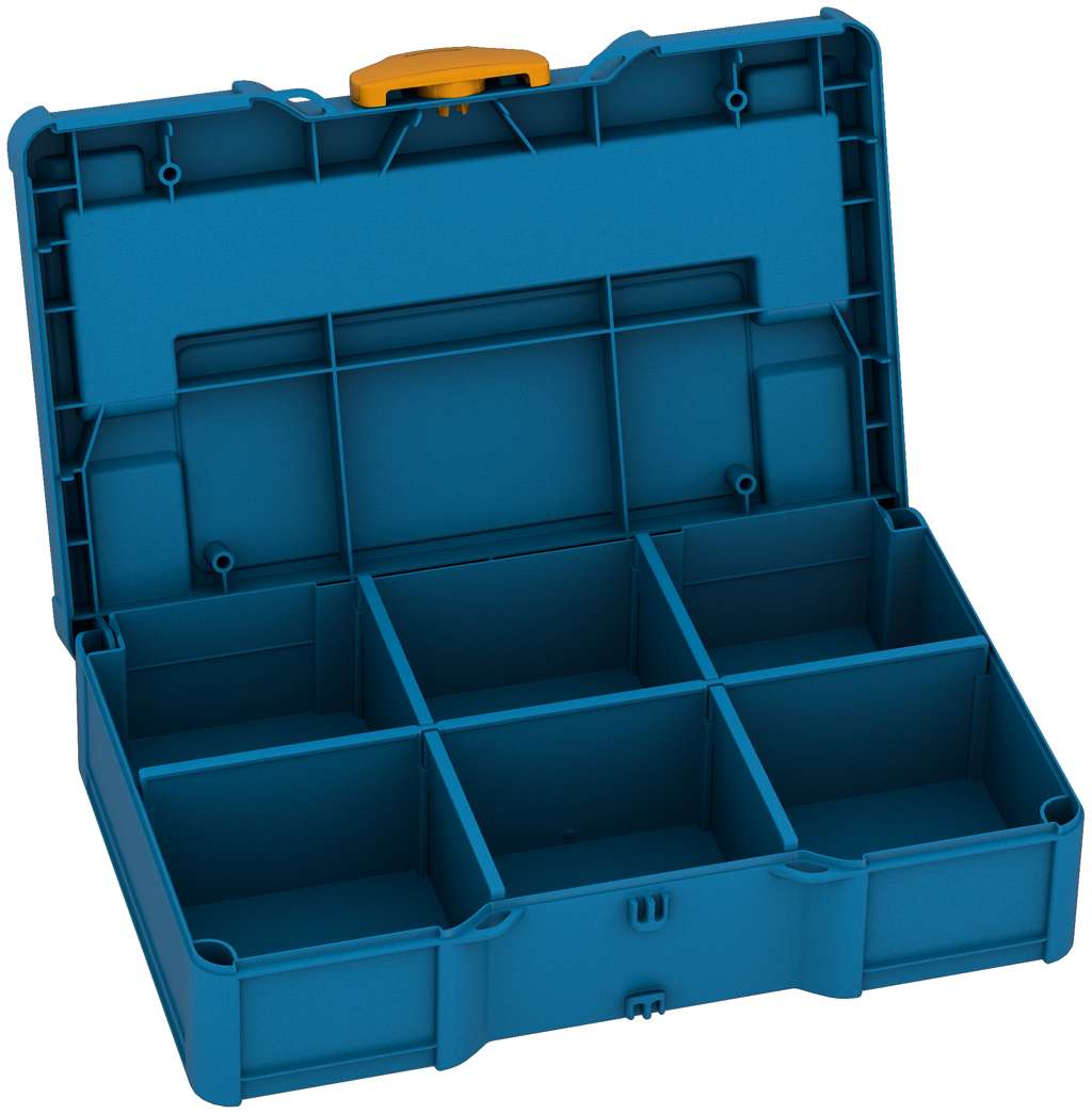 Systainer³ S 76 with Dividers, Sky Blue with Daffodil Yellow catches