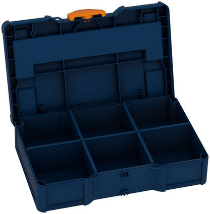 Systainer³ S 76 with Dividers, Sapphire Blue with Deep Orange catches