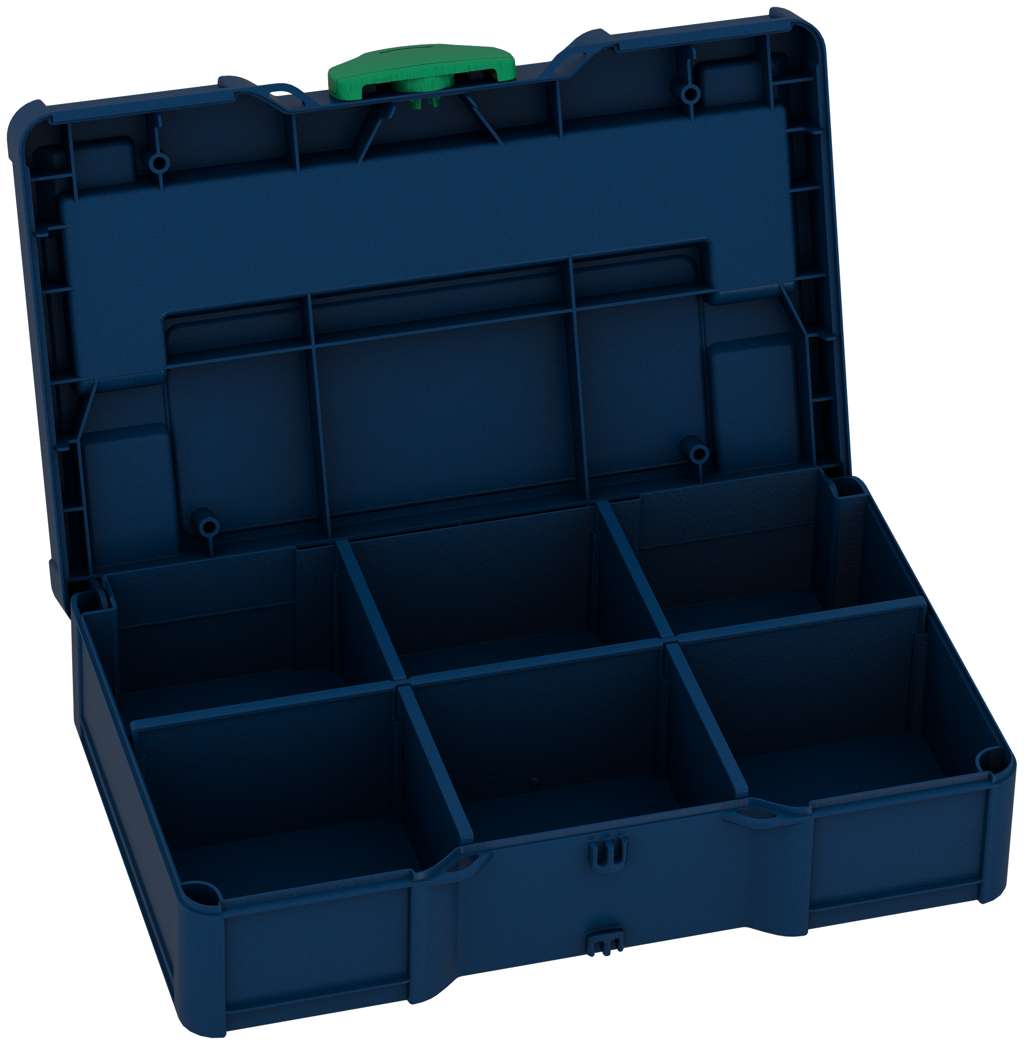 Systainer³ S 76 with Dividers, Sapphire Blue with Signal Green catches