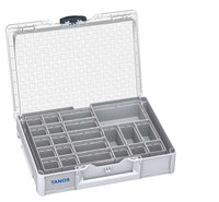 Systainer³ Organizer M 89 with 22 Insert Boxes, Light Grey with Transparent lid and Anthracite catches