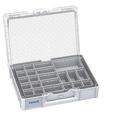 Systainer³ Organizer M 89 with 22 Insert Boxes, Light Grey with Transparent lid and White catches