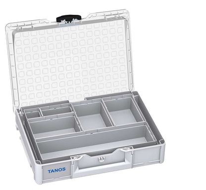 Systainer³ Organizer M 89 with 6 Insert Boxes, Light Grey with Transparent lid and Black catches