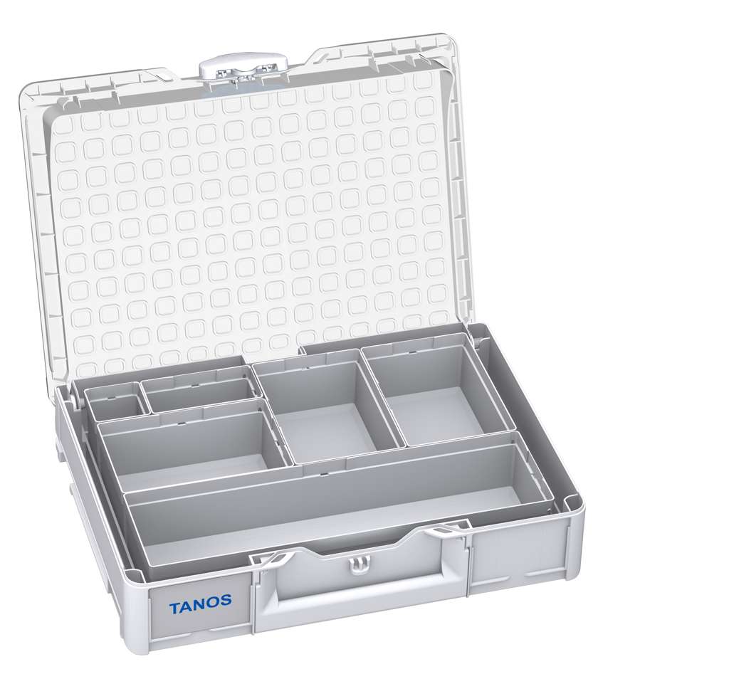 Systainer³ Organizer M 89 with 6 Insert Boxes, Light Grey with Transparent lid